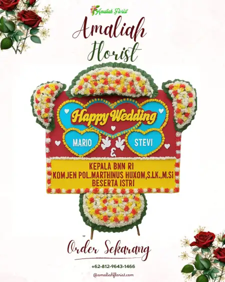 Papan Bunga Pernikahan Alamendah